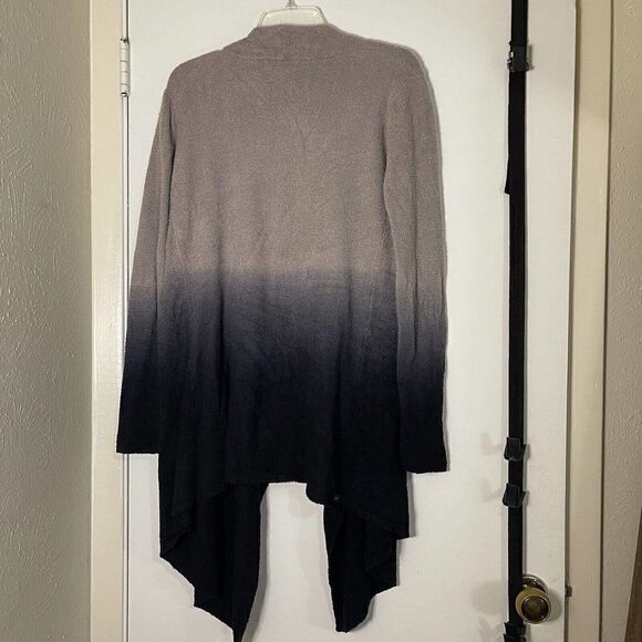 BAREFOOT DREAMS Blue Gray Ombre Tie Dye Cardigan Sweater small medium - Picture 6 of 6